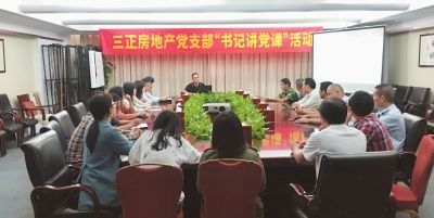 陳文發(fā)書記為全體黨員講了一堂生動的黨課。.jpg